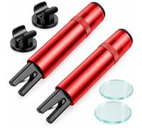Martello frangivetro e taglierina cintura auto, set di 2 pezzi in scatola - strumento di emergenza in alluminio 9,3 cm con percussore a molla con 2 supporti di fissaggio e 2 bicchieri di prova