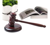 Martello giudice per giustizia e ordine, accessorio ergonomico con lunghezza 24,9 cm, set di martello da giudice con suono, per tribunale e ritratto