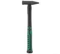 Martello in acciaio al carbonio con testa piatta forgiata e doppio manico rivestito in gomma, design antiurto e anti piegatura, per attività professionali di costruzione e decorazione (200 g)