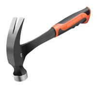 Martello in acciaio da 453,6 g, manico dritto, antiscivolo, costruzione forgiata, resistente, design ergonomico, ideale per progetti fai da te, uso professionale