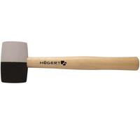 Martello in gomma 450 g, bianco e nero, stelo in legno HT3B044