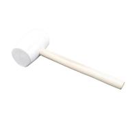 Martello in gomma con manico in legno, strumento per l'installazione e la decorazione del pavimento, 750 g, colore: bianco