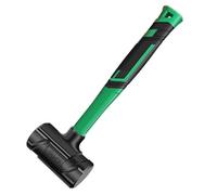 Martello in gomma non elastica con parte superiore piatta e design a mezzo foro per piastrelle per pavimenti, installazione di mobili e decorazione della casa, 0,5 kg, nero, 0,5 kg