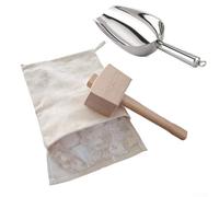 Martello in legno per falegname con manico ergonomico per maschiatura scalpelli e progetti fai da te in pelle (3 pezzi)