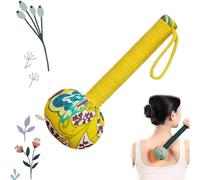 Martello linfatico, martello manuale per massaggi del corpo, martello per massaggi con assenzio, martello da massaggio lungo palmare (giallo)