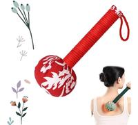 Martello linfatico, martello manuale per massaggi del corpo, martello per massaggi con assenzio, martelletto lungo per massaggio manuale (rosso)