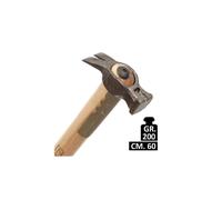 MARTELLO MASS DA CARPENTIERE FORGIATO CON MANICO IN LEGNO - GR.200 - ART.191C