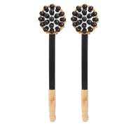 Martello massaggio 2 pezzi Massaggio manuale del meridiano della schiena Martello rilassante portatile per alleviare il dolore alle gambe del corpo Silicone ABS in legno massiccio