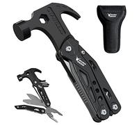 Martello multiuso 14 in 1 martello da campeggio con guaina in nylon per esterni, campeggio, sopravvivenza e altro ancora. Regalo per uomini, papà, marito, fidanzato