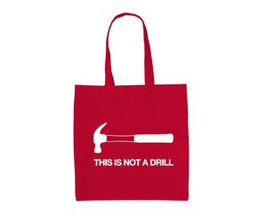 Martello Not A Drill - Borsa Tote IN Tela - Operaio Artigiano Fai da Te