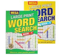 Martello P2174 Mega Large Print A4 Word Search Puzzle Books - Set di 2