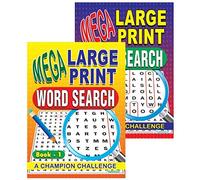 Martello P2174 Mega Large Print A4 Word Search Puzzle Books - Set di 2