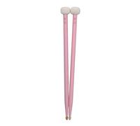 Martello per batteria da 2 pezzi, bacchetta per batteria in feltro morbido in più colori, parte accessoria per fascia per strumenti antiscivolo per rullanti (Pinkish)
