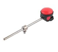 Martello per grancassa, battente per grancassa con testa in silicone rosso, accessorio resistente in metallo e plastica per strumenti a percussione, con colpo morbido per un suono