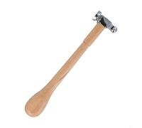 Martello per la creazione di gioielli con manico in legno per argentieri e orafi, martello per piallatura con testa in metallo per gioiellieri, impugnatura antiscivolo (B)