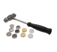 Martello per texture intercambiabile Beadsmith - Elementi metallici - Testa in acciaio da 9,5 pollici (75 mm) e 13,4 once con dodici facce da 23