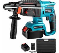 Martello Perforatore a Percussione Trapano Tassellatore A Batteria 2 Batterie