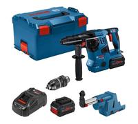 Martello perforatore Bosch Professional GBH 18V-28CF con aspiratore GDE 18V-16, 2 batterie ProCore 8.0Ah, caricabatterie, in Lboxx -