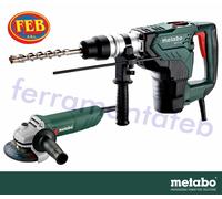 MARTELLO PERFORATORE DEMOLITORE METABO KH 5-40 1100W + SMERIGLIATRICE W 750-125