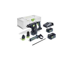 Martello Perforatore FESTOOL KHC 18 EBI-Plus (2 x 5,0 Ah + TCL6 + SYS3 L 187)