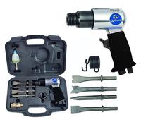 MARTELLO PNEUMATICO AD ARIA COMPRESSA SCALPELLATORE CON PUNTE E SCALPELLI 125mm