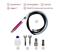 Martello Pneumatico, Air Micro Die Grinder Kit Mini Matita Lucidatura Incisione Legno Gioielli Lucidatura Rettifica Taglio Utensili pneumatici(6PCS)
