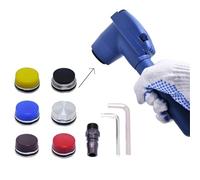 Martello pneumatico con manico estensibile, martello pneumatico palmare portatile, kit di 6 punte di diversa durezza for striscia di gomma in acciaio e plastica(Set 1)