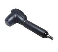 Martello pneumatico con manico estensibile, martello pneumatico palmare portatile, kit di 6 punte di diversa durezza for striscia di gomma in acciaio e plastica(Black)