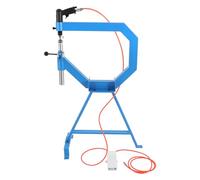Martello pneumatico con pedale, 3 incuce, martello per vetro, blu | Martello planishing in ferro, blu e nero, 19,10 kg, 50-100 psi, 3 incuce, valvola di controllo a pedale da 2 m