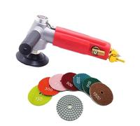 Martello pneumatico, Levigatrice Pneumatica Manuale Da 3" Per Lucidatrice Ad Aria Compressa Per Piastrelle Metalliche E Pietra, Marmo, Granito Bagnato per tagliare punzonare raschiare(Red)