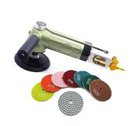 Martello pneumatico, Levigatrice Pneumatica Manuale Da 3" Per Lucidatrice Ad Aria Compressa Per Piastrelle Metalliche E Pietra, Marmo, Granito Bagnato per tagliare punzonare raschiare(3 inch set)