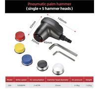 Martello pneumatico multiuso Palm Treasure for riparazione pneumatici in lamiera, chiodi in schiuma, martello pneumatico portatile(28A with 5pcs set)