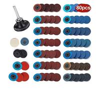 Martello pneumatico, Poratble Mini 1/4 Air Angle Die Grinder 90 Gradi Pneumatic Rettifica Lucidatrice Mulino Macchina for Incidere Con Dischi Abrasivi Tool Kit(Only 80PCS No Tool)