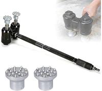 Martello Pneumatico Portatile, Martello A Percussione Automatico, Con 2 Teste Martello, Piallatura Della Superficie Della Parete, Frequenza Martellamento 2×2100 BPM, 6-8 Metri Quadrati/ora(18)