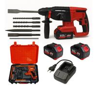 Martello Trapano Demolitore Perforatore a Batteria + valigetta completa di punte