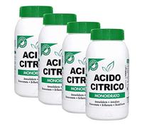 Marten Acido CITRICO MONOIDRATO kg. 1 - Promo Pack PZ. 4 - Prodotto Multifunzione ANTICALCARE DISINCROSTANTE DECALCIFICANTE AMMORBIDENTE E BRILLANTANTE