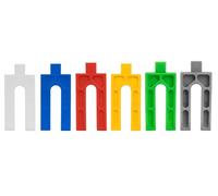 MARTEN Set di plastica 144/288/300 pezzi, 1-6 mm, in diversi colori, piastre distanziali robuste per il montaggio di porte e finestre, cartongesso e terrazze (SET 1-6 mm, 144 pezzi)