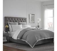 MARTEX Set Copripiumino, Poliestere, Grigio, Matrimoniale/Queen Size