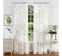 Martha Stewart Marthas Garden Floral Semi-Sheer Rod Pocket Window Curt