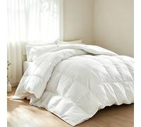 Martha Stewart Piumino in piuma d'oca bianca formato king size, imbottitura in cotone 100%, qualità alberghiera, ipoallergenico, da 1928 g, per tutte le stagioni, calore medio, 269 x 228,6 cm