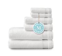 Martha Stewart Set di 6 asciugamani da bagno in 100% cotone, 2 asciugamani da bagno, 2 asciugamani per le mani, 2 salviette, asciugamani ad asciugatura rapida, morbidi e assorbenti, essenziali per il