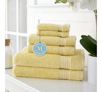 Martha Stewart Set di asciugamani in cotone egiziano, 6 pezzi, 500 g/m², set di asciugamani da bagno in peluche, 2 asciugamani da bagno, 2 asciugamani per le mani, 2 asciugamani, essenziali per il