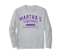 Martha's Vineyard Massachusetts Vintage Sport Viola Maglia a Manica