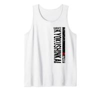 Martial Artist Wear Unisex Canotta Retro Kyokushinkai Karate Do Arti Marziali Giappone Belt S, White, Senza Maniche, Tutti i Tempi dell'Anno