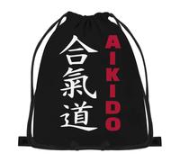 Martial Arts Aikido Zainetto Leggero Borsa Stampa Sacca per Spiaggia Festival Yoga