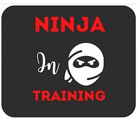 Martial Arts Karate Ninja in Training Tappetino per Mouse Bordo Cucito Mousepad Antiscivolo Tappetini Mouse per Computer Casa Lavoro 25X30Cm