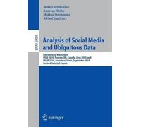 Martin Atzmueller Analysis of Social Media and Ubiquitous Data (Tascabile)