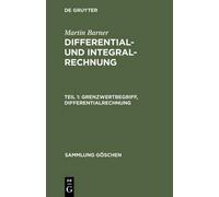 Martin Barner Differential- und Integralrechnung, Teil 1, Gre (Copertina rigida)