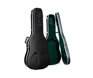 MARTIN & CO. - 12C640 Custodia Rigida Sagomata per D-14 F, Esterno rigido nero, Interno plush verde