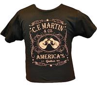 MARTIN & CO. - 18C0000M T-Shirt Dual Guitar, Black, Taglia M